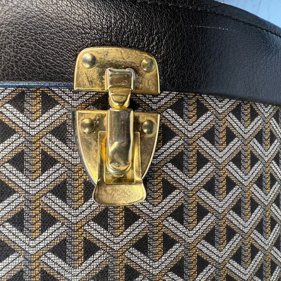 Goyard Goyardine Hat Box Trunk Bag Travel Boite Chapeau Vintage Round Suitcase - Picture 10 of 16